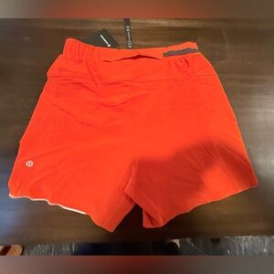 lululemon athletica Bright Orange Athletic Shorts